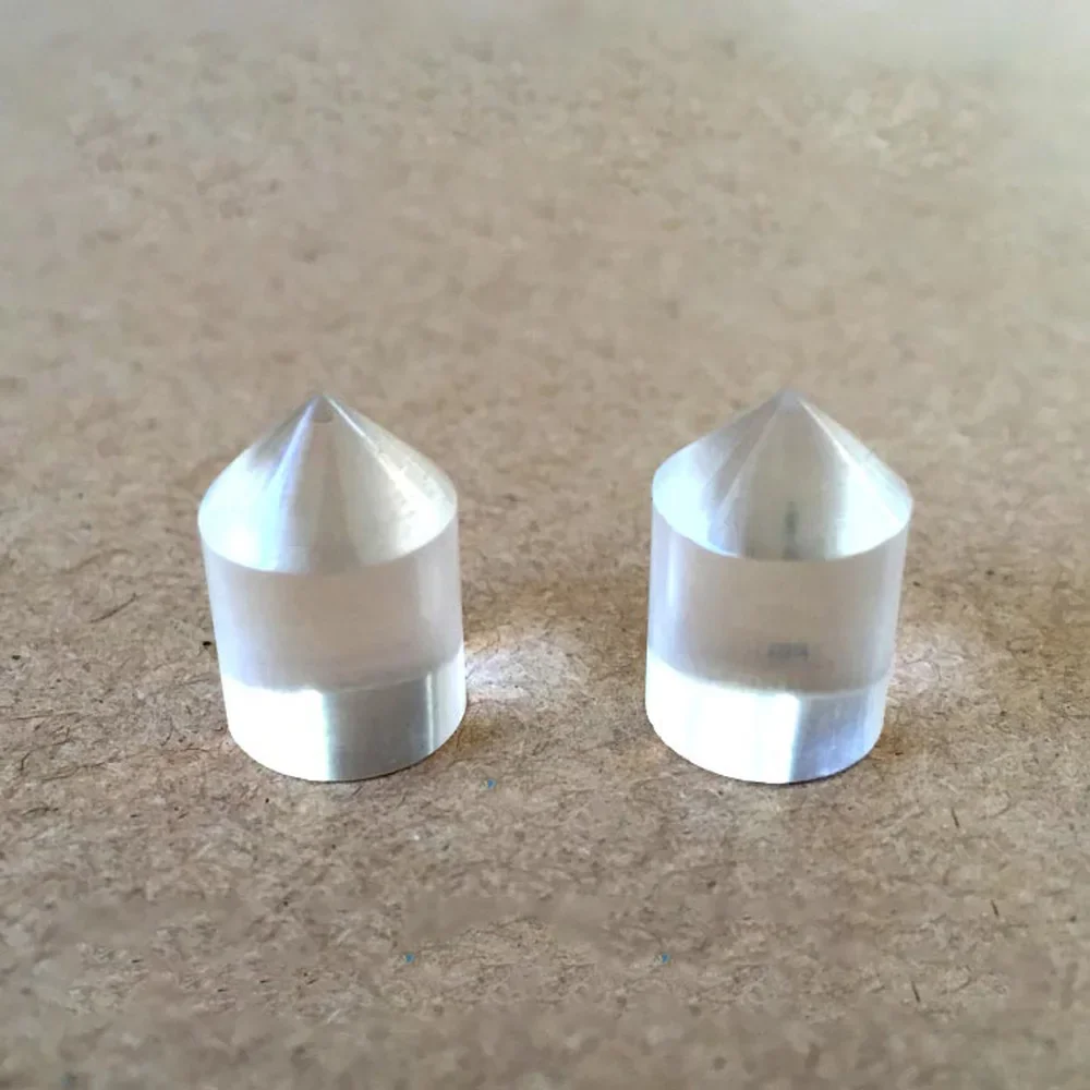 90 Degree Conical Lens Dia 10mm Height 15mm Optical Prism Lens for Optical Experiment Customizable