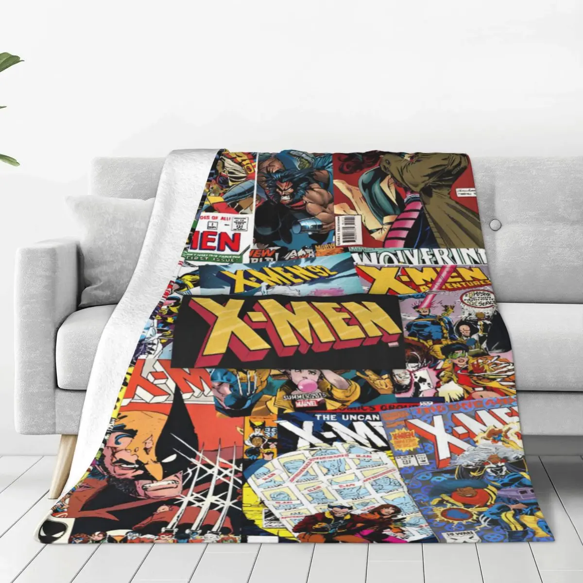 X-MAN X Man Marvel Hero Blankets Flannel Relax Soft Throw Blankets for Bedding Bedspread