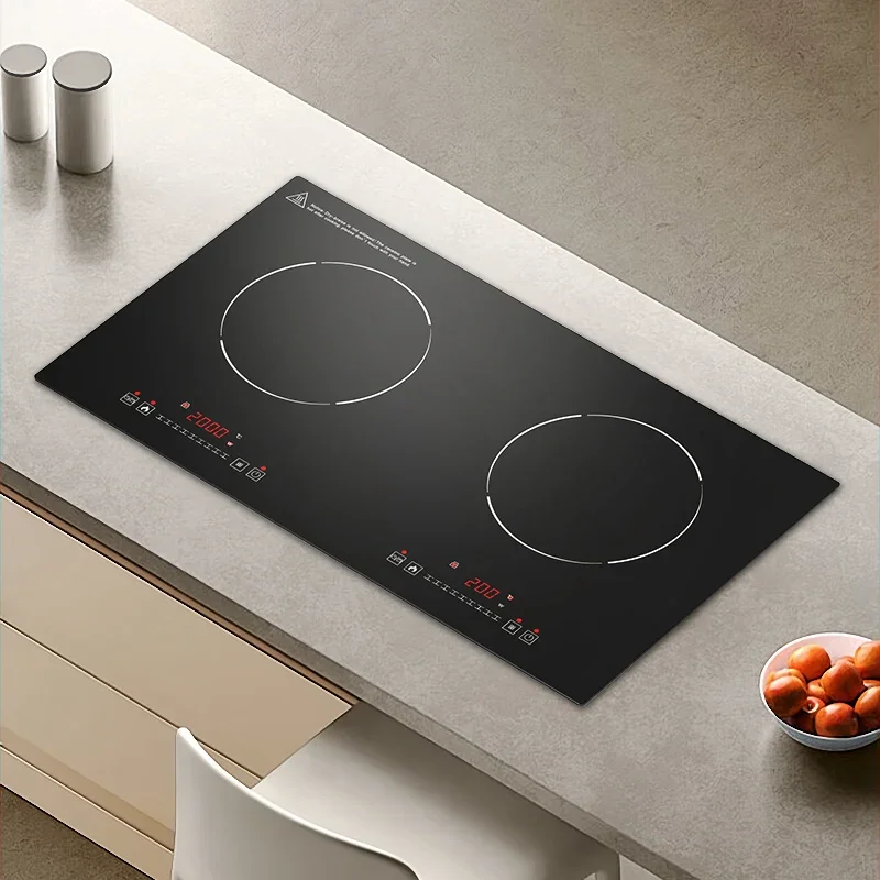 Double induction stove 3500W cooktop electric induction hob built-in 2 burner induction cooker