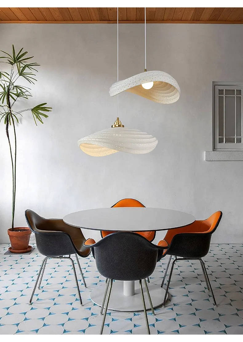 Dining Room E27 LED Pendant Lights Nordic Bar Wabi Sabi