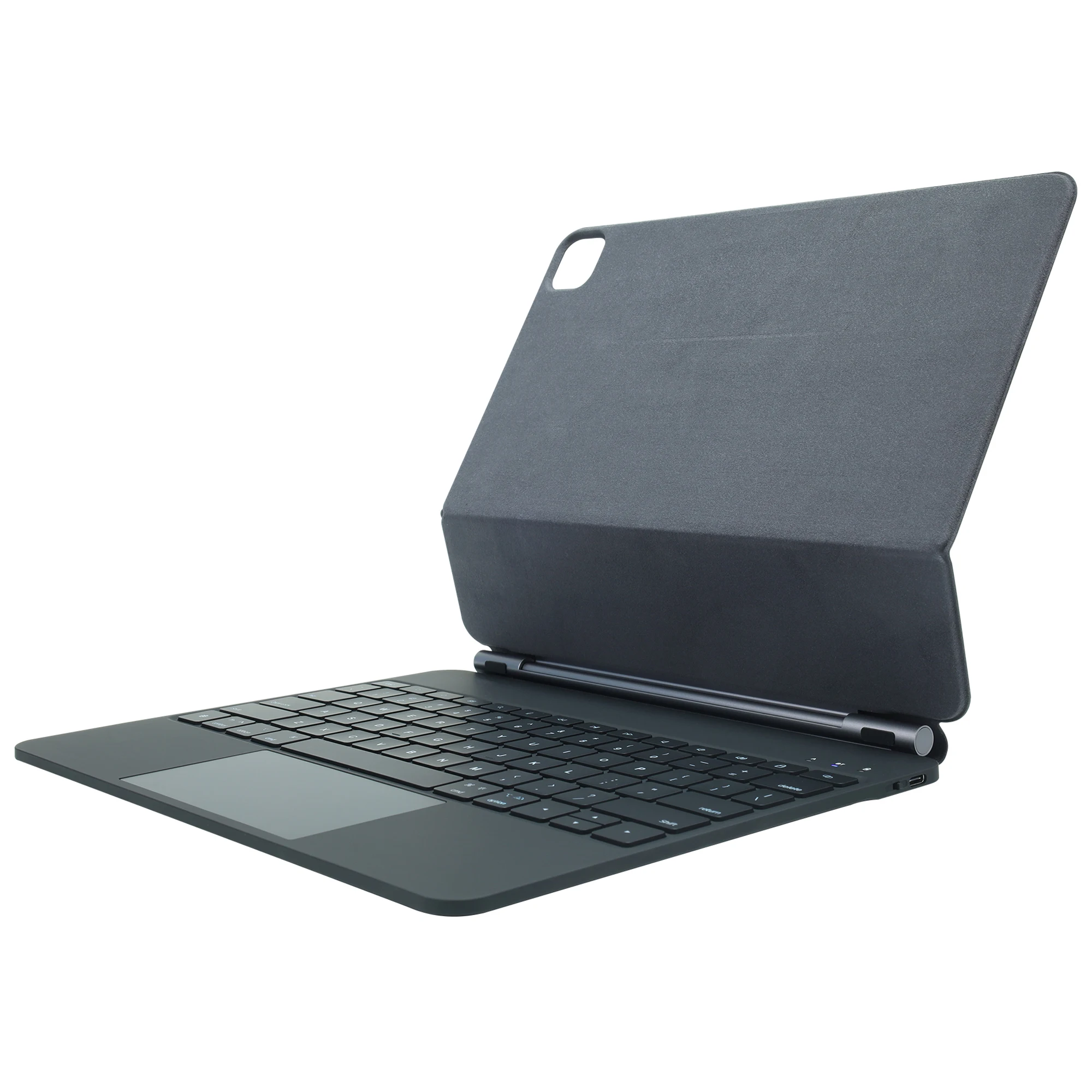 

P14 For iPad Pro 13 (2024) Tablet Stand Case with Touchpad Bluetooth-compatible Keyboard - Black