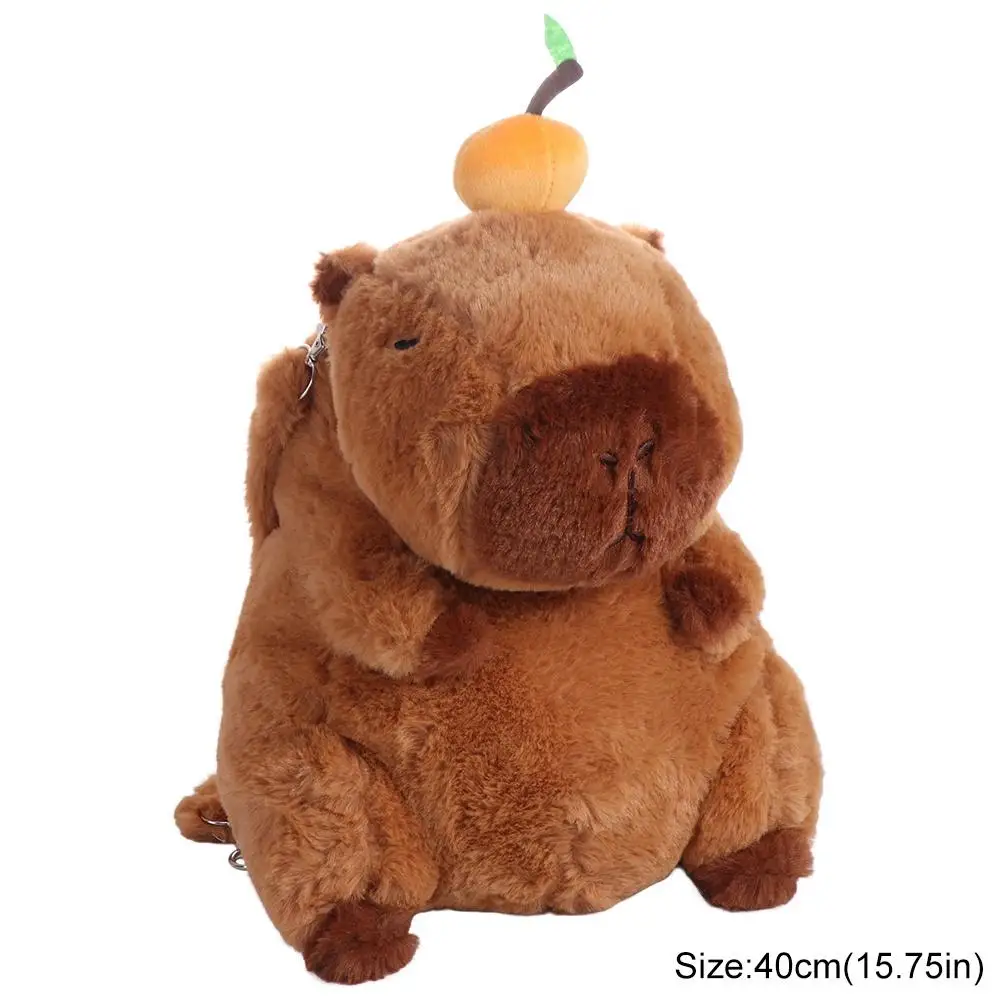 Sac à dos en peluche Capybara, sac à bandoulière, grande capacité, dessin animé animal, mode