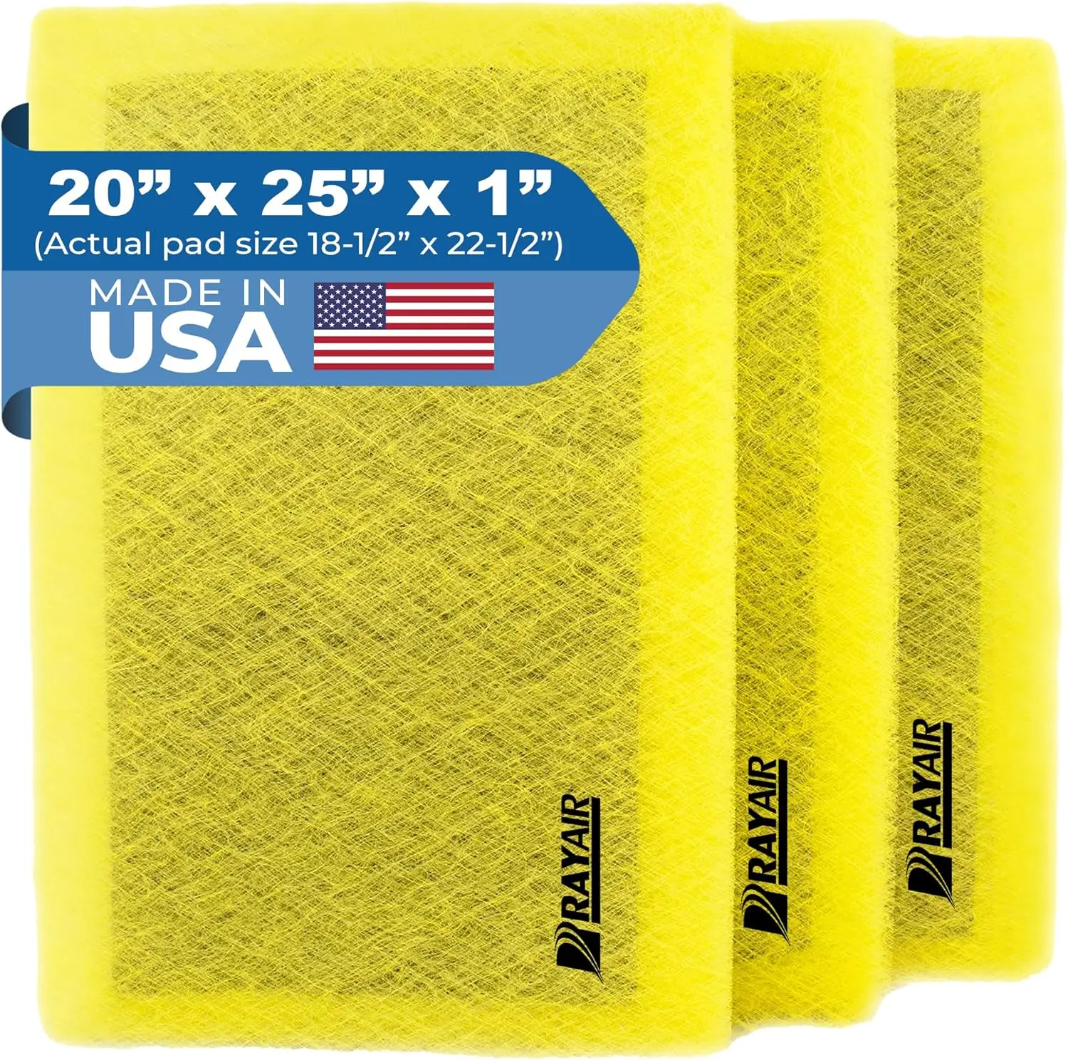 

20x25 Filter Pads Designed to Fit MicroPower Guard Air Cleaner 20x25 Refills ( Pack) YELLOW