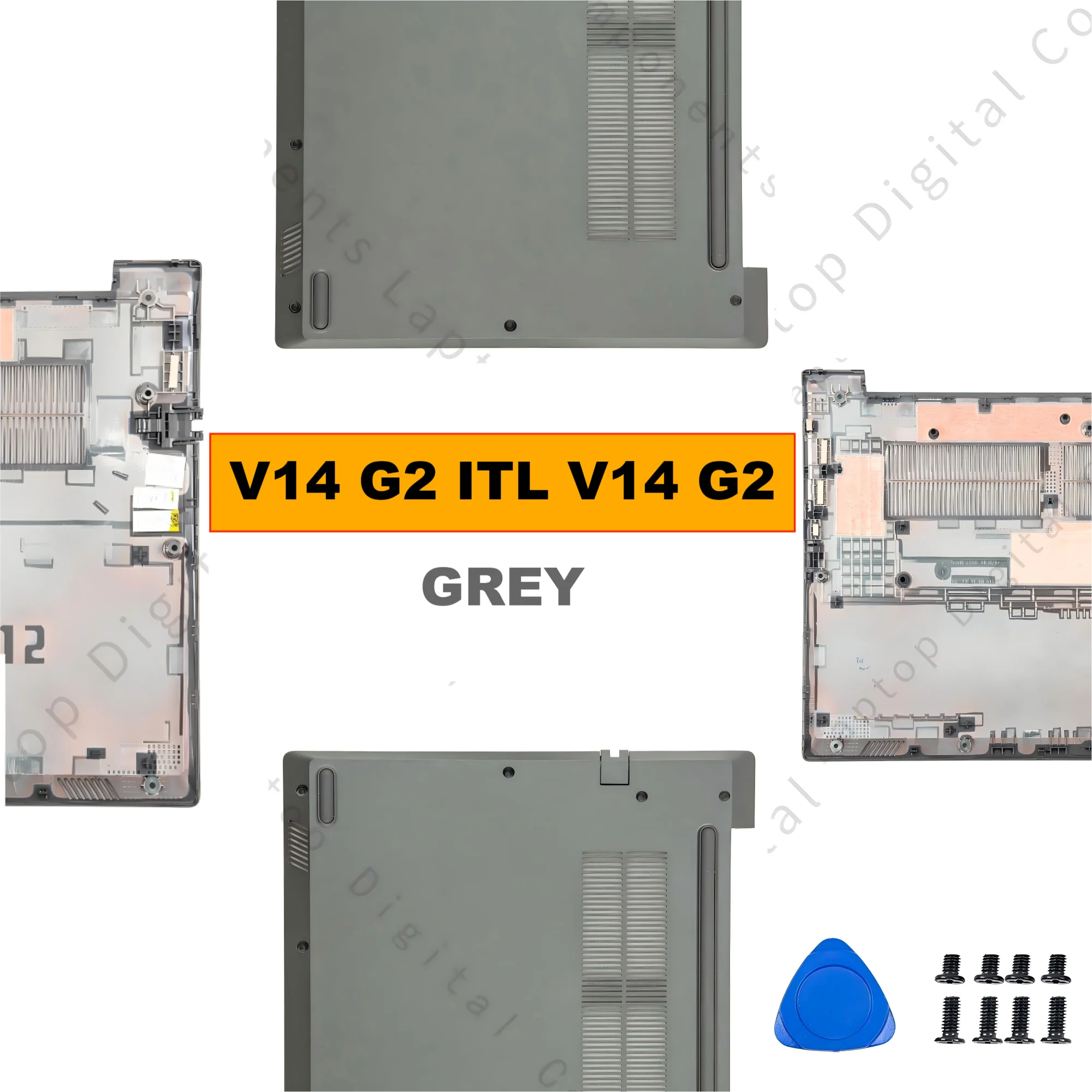 

New Parts For V14 G2 ITL V14 G2 ALC Plastic LCD Back Cover Bezel Hinges Palmrest Bottom Case Housing Grey Color Replace