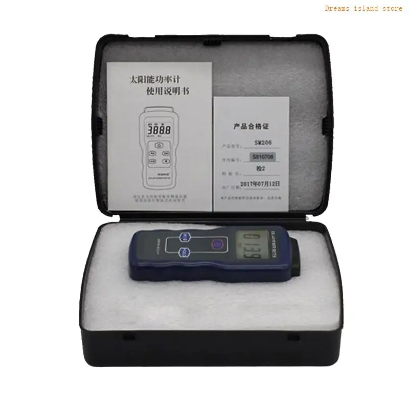 Máy đo năng lượng mặt trời Đồng hồ đo ánh sáng Mini Solar Solar Solar Radiation Tester HX6C