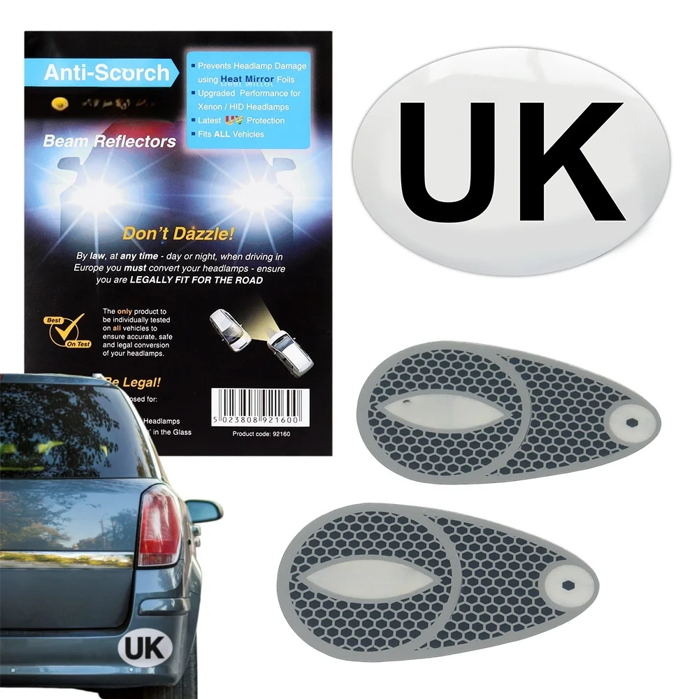 Car Headlamp Beam Deflectors Head Light Convertors Adaptor Anti-Scorch Travel For All Vehicles Car Protective Accessories