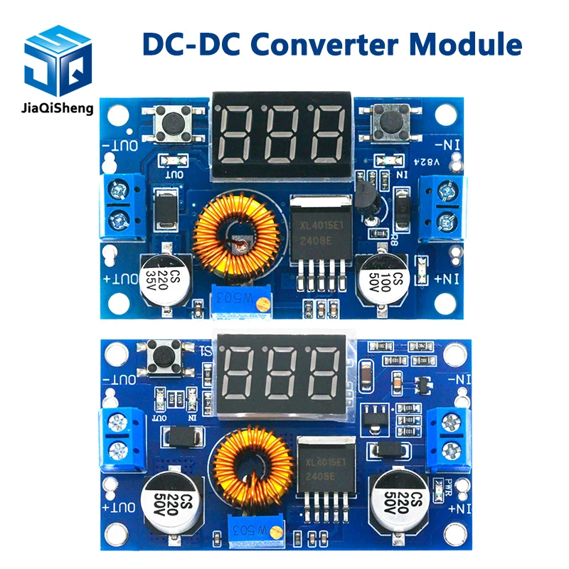 5A 75W XL4015 DC-DC Converter Adjustable Step-Down Module 4.0-38V to 1.25V-36V DIY Adjustable Power Supply