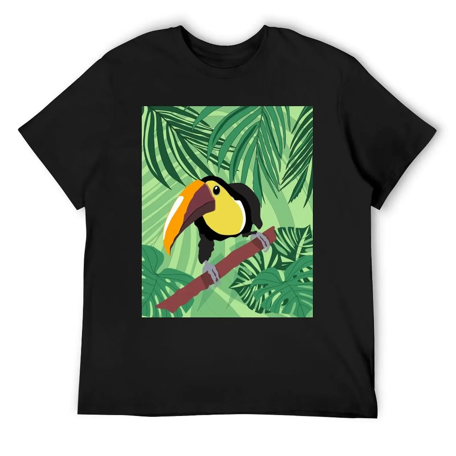 Toucan at the rainforest T-Shirt customs design your own hippie clothes mens plain t shirts