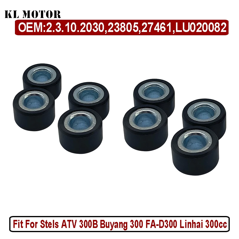 Rolo variador 8 peças 20x12 14g 250 260 300 400 vog yp yp250 majestade aprilia mbk linhai scooter atv buggy 2.3.10.2030 lu020082