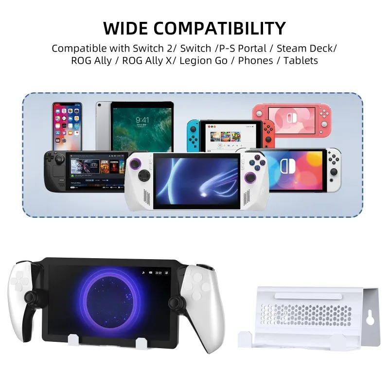 EOENKK works with ROG Ally X console wall stand Portal/SteamDeck all-in-one wall rack accessories