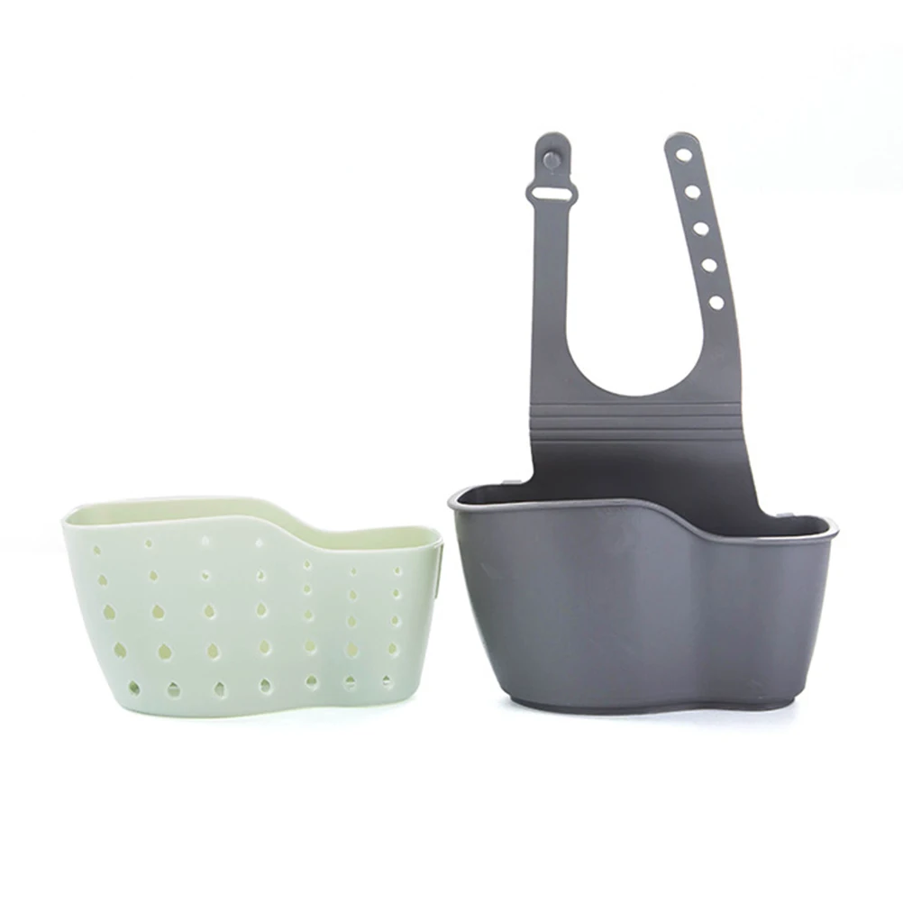 

Green Rubber Kitchen Faucet Sponge Rack Multifunctional Storage Organizer Holder for Cookware Cleaning Tools