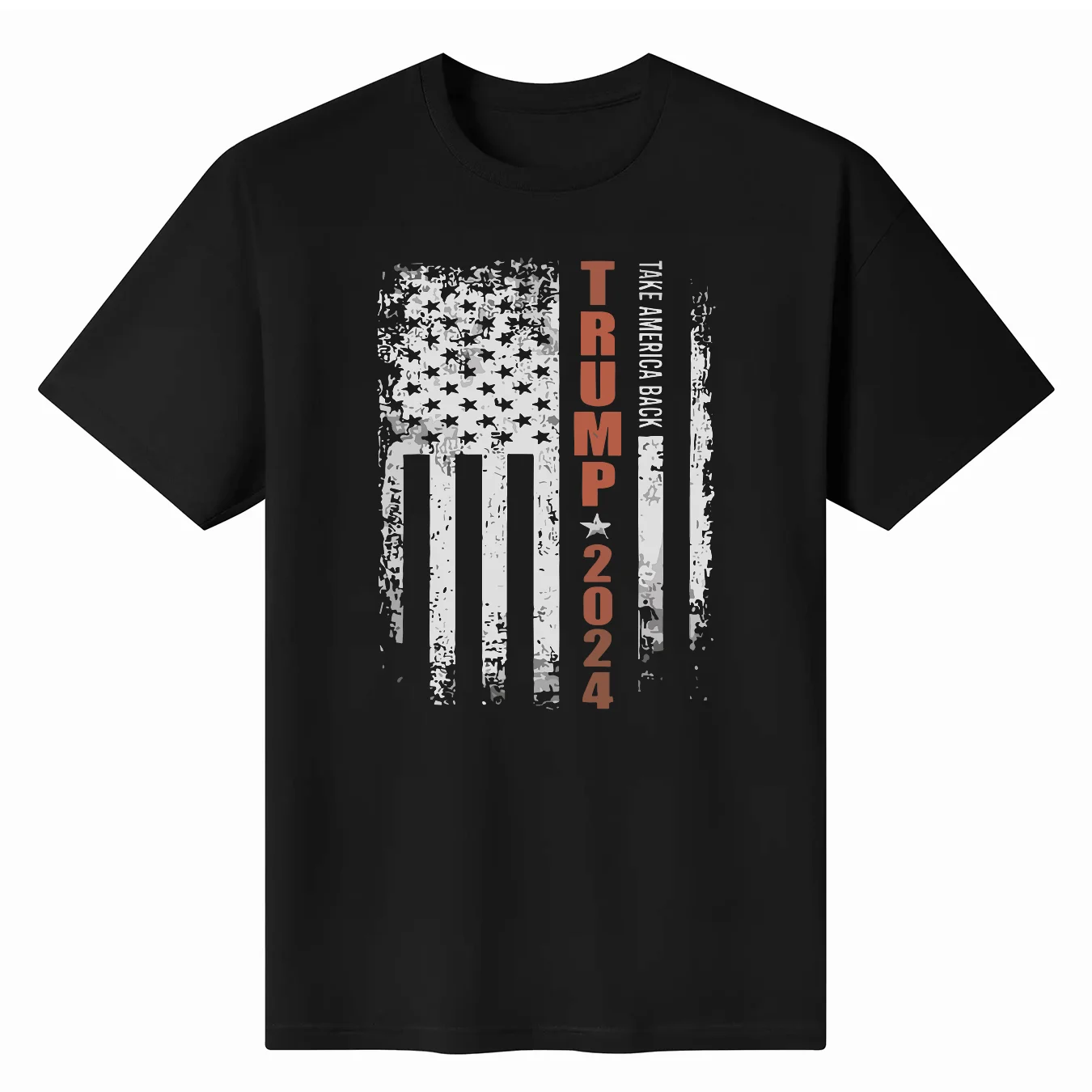 Donald Trump 2024 Take America Back American US Flag Patriotic T-Shirt Pro Trump Support Fans Election Graphic Tee Campaign Tops