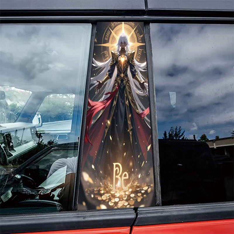 

2 штуки автомобильных наклеек на B-стойку, защитная пленка Holy Heart Priest, пленка из ПВХ-материала.