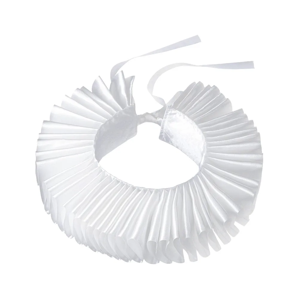 

Съемный Шекспирский воротник с рюшами, винтажный оперный Ренессанс, накладной воротник, викторианский костюм, белый ретро воротник с рюшами