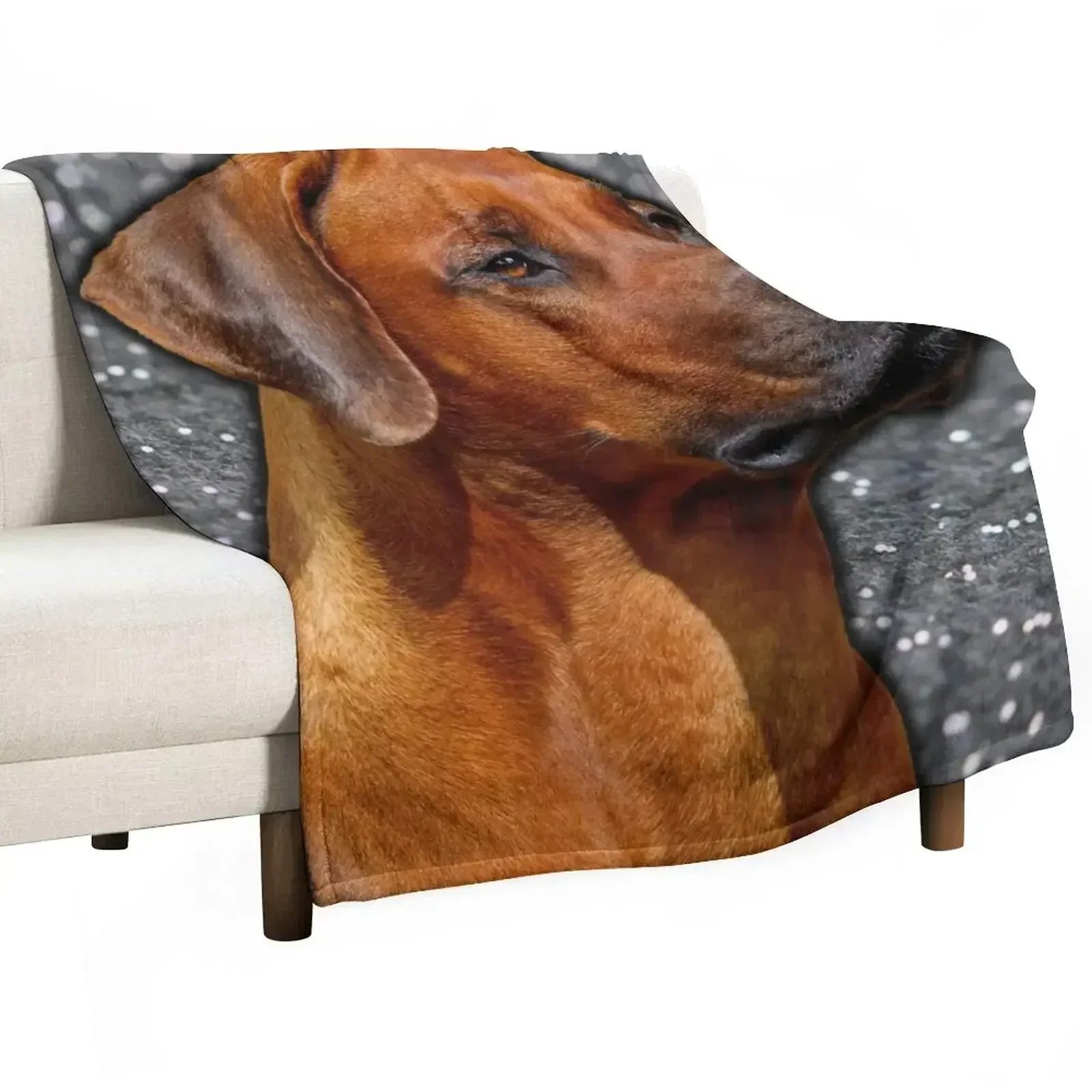 Rhodesian ridgeback domineering face Throw Blanket manga Flannel Hairy Blankets