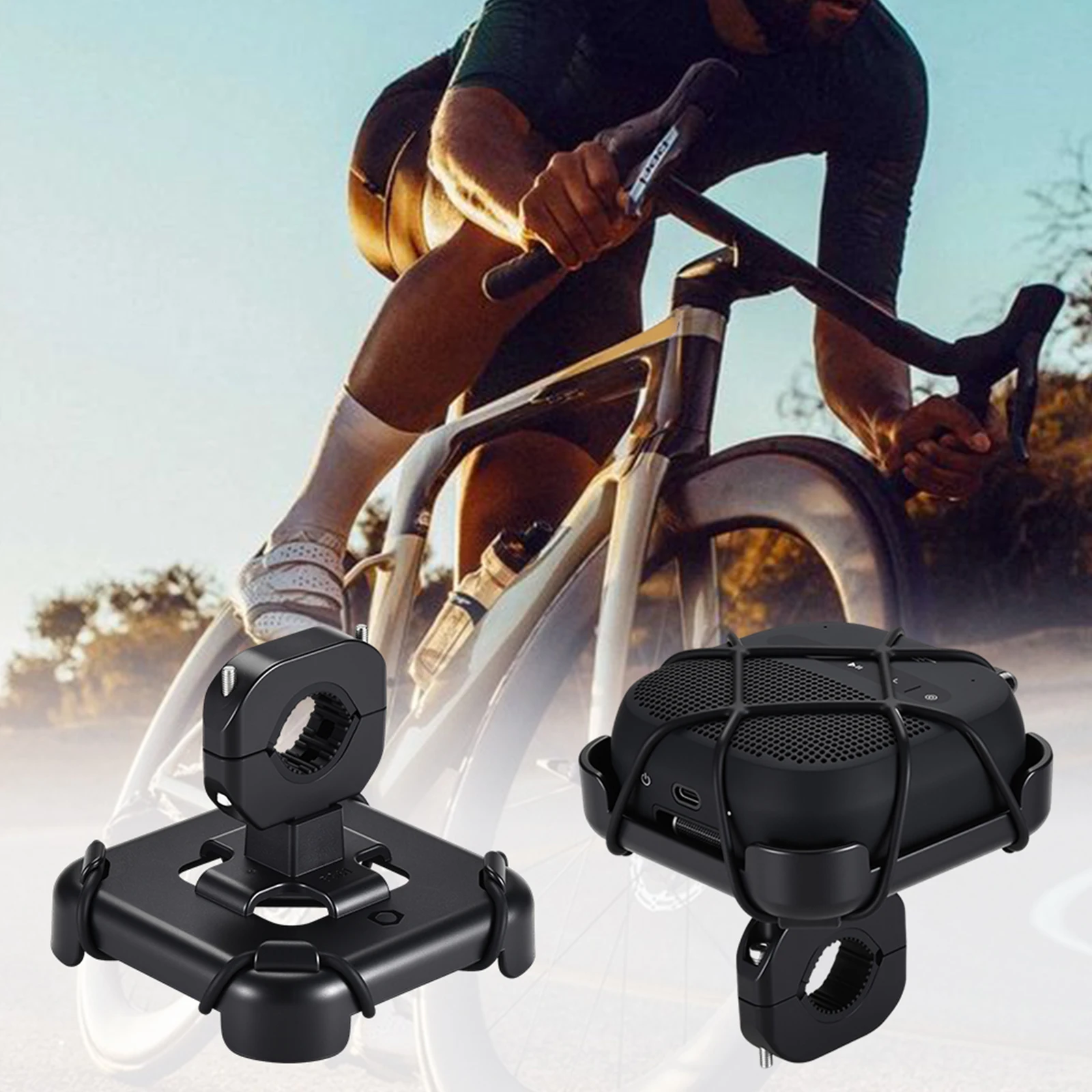 Bike Handlebar Mounting Bracket for Bose SoundLink Micro 2 Bike Motocycle Mount Bracket Holder with Elastic Silicone Grille