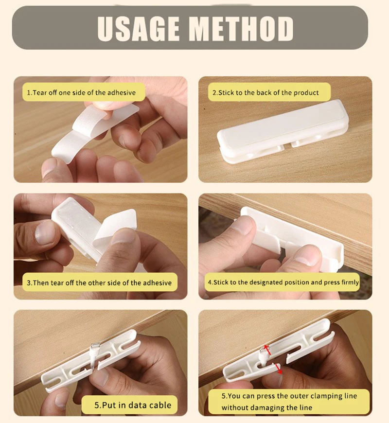 1set Cable Organizer Desk Set USB Cable Winder Desktop Management Clips Cable Holder for Data Line Headphone Wire Organizer