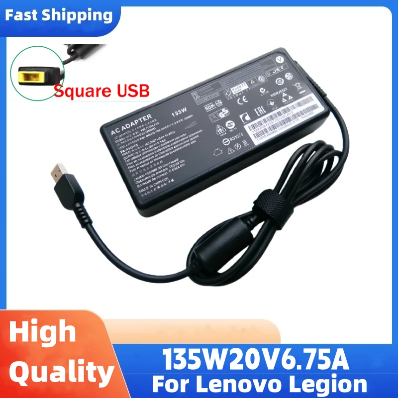 Laptop-Adapter 135W 20V 6,75A Notebook-Ladegerät für Lenovo T440p Y50-70 R720 Y700 T540p P51 P52 S5 ADL135NLC3A Netzteil