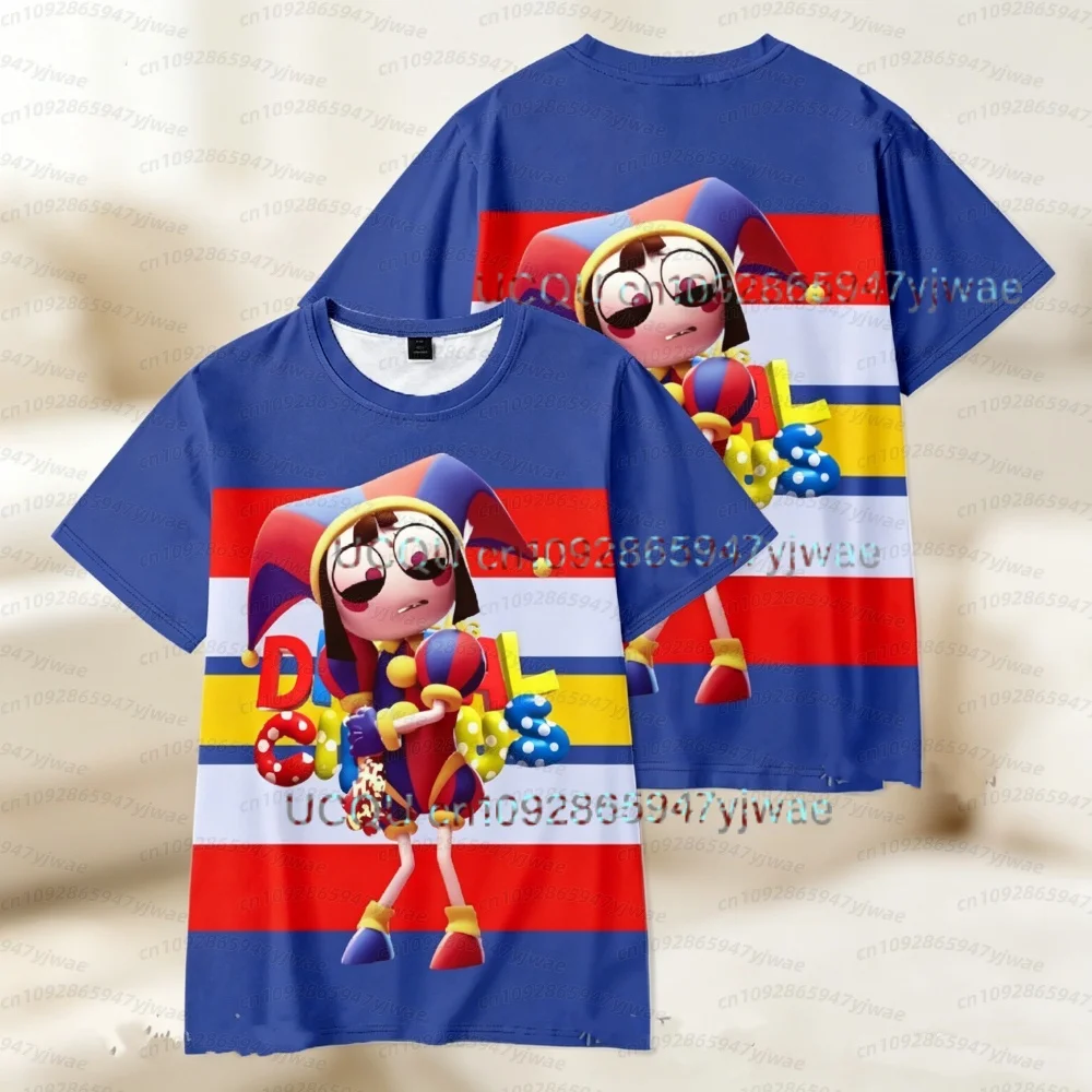 

kids The Amazing Digital Circus T-shirts Anime Amazing Digital Circus Kids Cosplay 3D Printed Tshirt For boy chid-parent t-shirt
