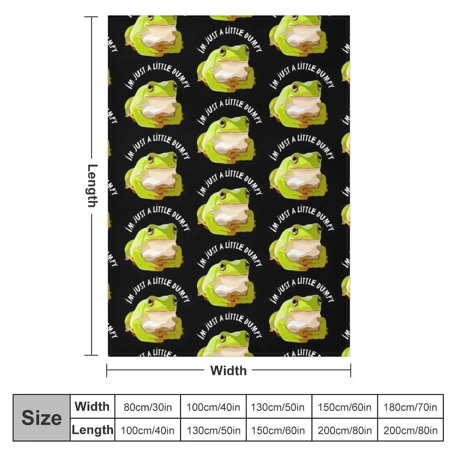 W is for Whites Tree Frog Im A Little Dumpy Throw Blanket Summer Beddings Hairys decorative Large Blankets