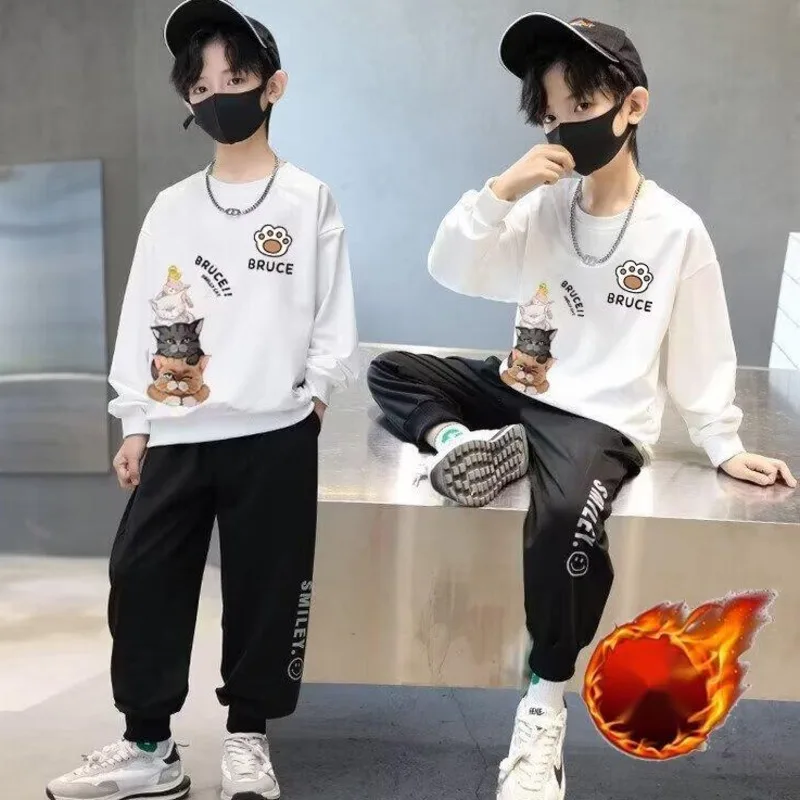 

Boys' Sweater Spring And Autumn Style New Mid Sized Children's Autumn Top Boys' Autumn Bottom Shirt Fashionable And Fashionable