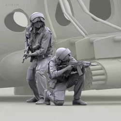 1/48 Resin Soldier model kits figure colorless and self-assembled （Two people）A-1576