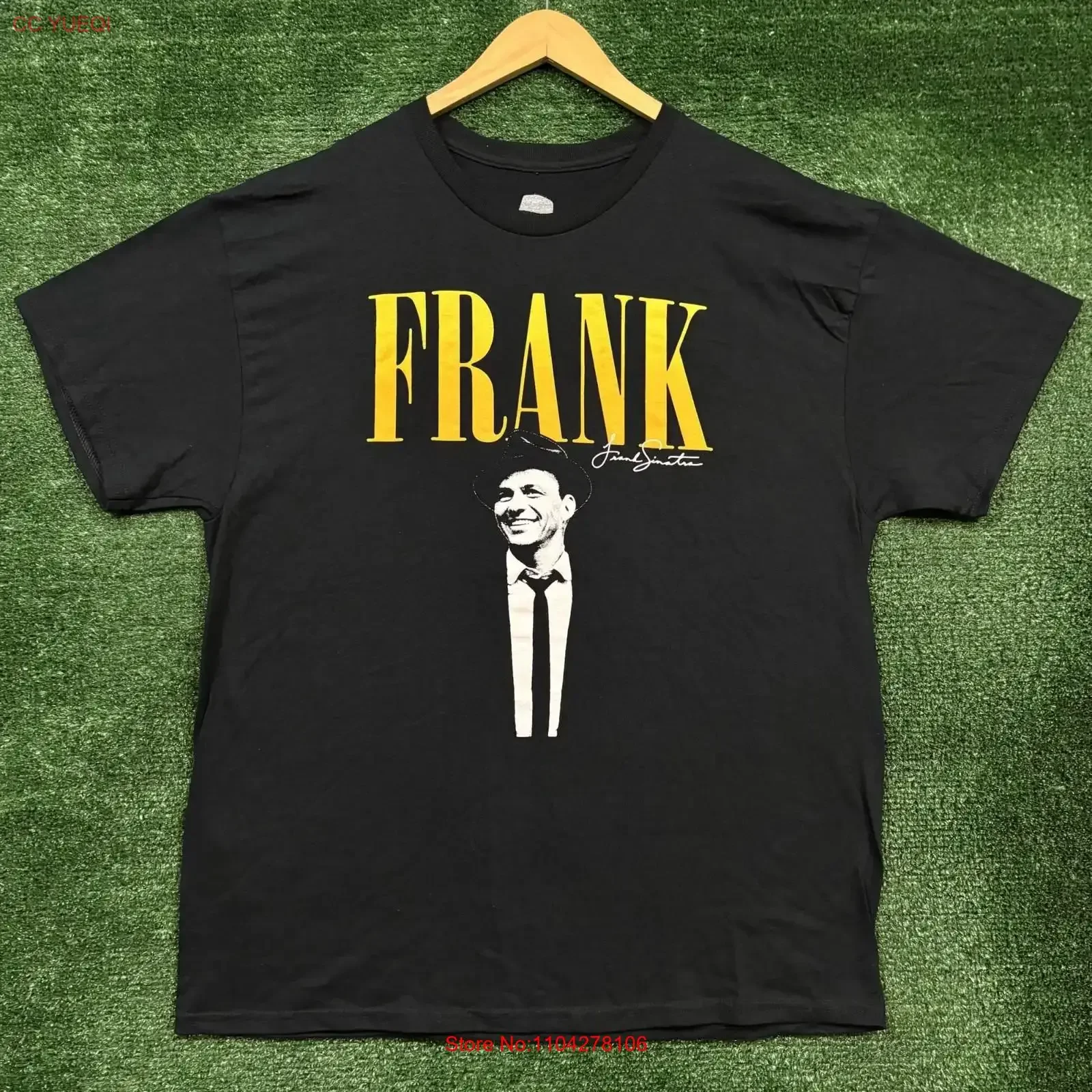 Camiseta Frank Sinatra Come Fly with Me, talla extra grande, vintage, lavada, ligeramente elástica, cómoda, elegante, versátil, informal