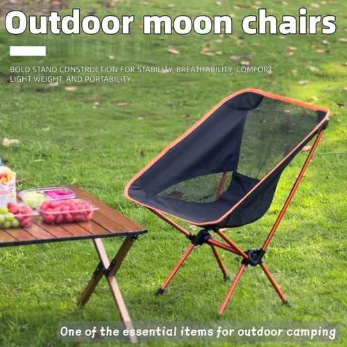 Imagen 1 del producto Silla para actividades al aire libre, silla plegable para camping. Fabricado en aleación de aluminio ultraligero con respaldo cómodo. Silla para actividades al aire libre, ideal para acampar y caminar.