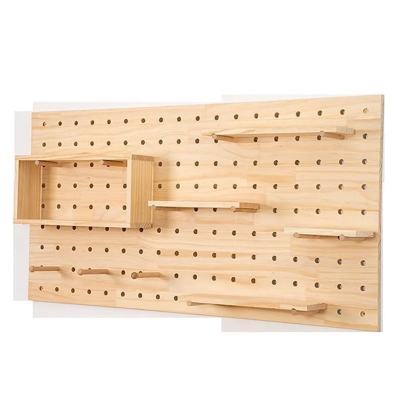 

Nordic Style Modular Pegboard Hanging Storage Organizer Wood Panel Coat Rack for Home Kitchen Bathroom for Tools Food Storage