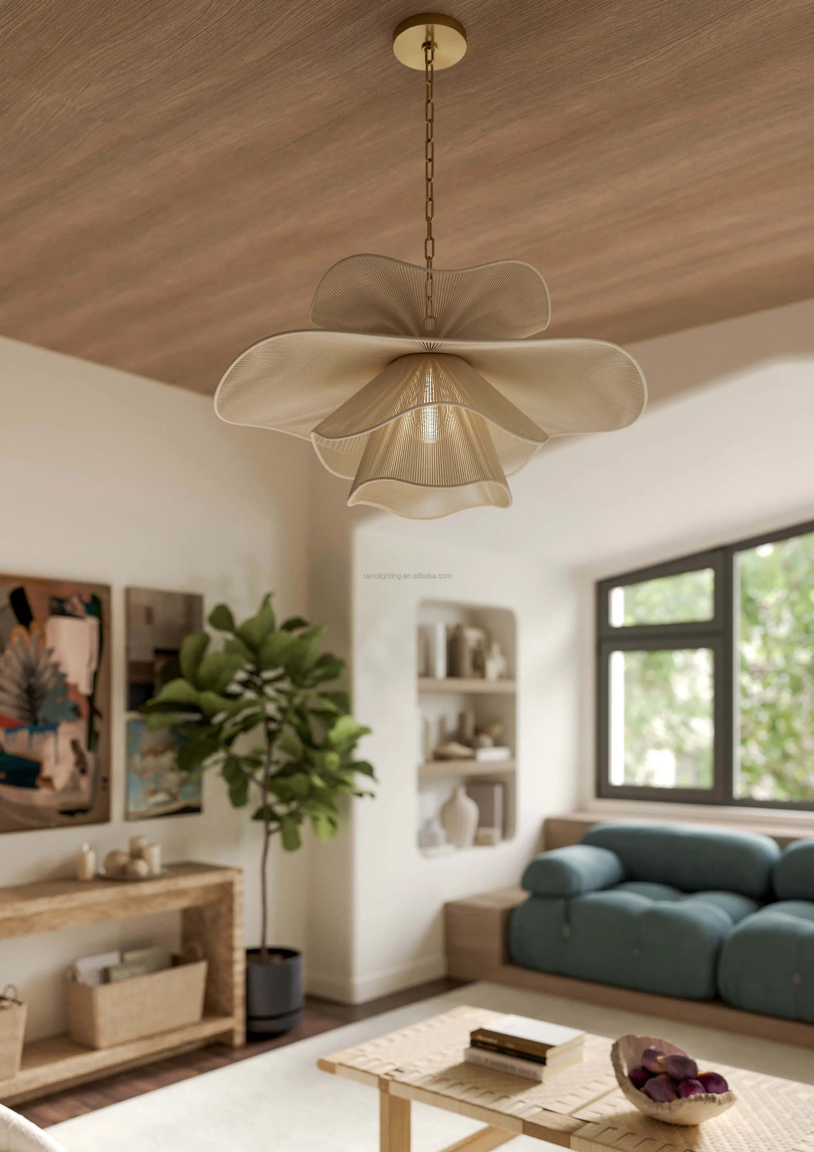 

Modern French Light Luxury Design Hotels Dining Room Bedroom Living Room Decorative Atmosphere Natural Woven Chandelier