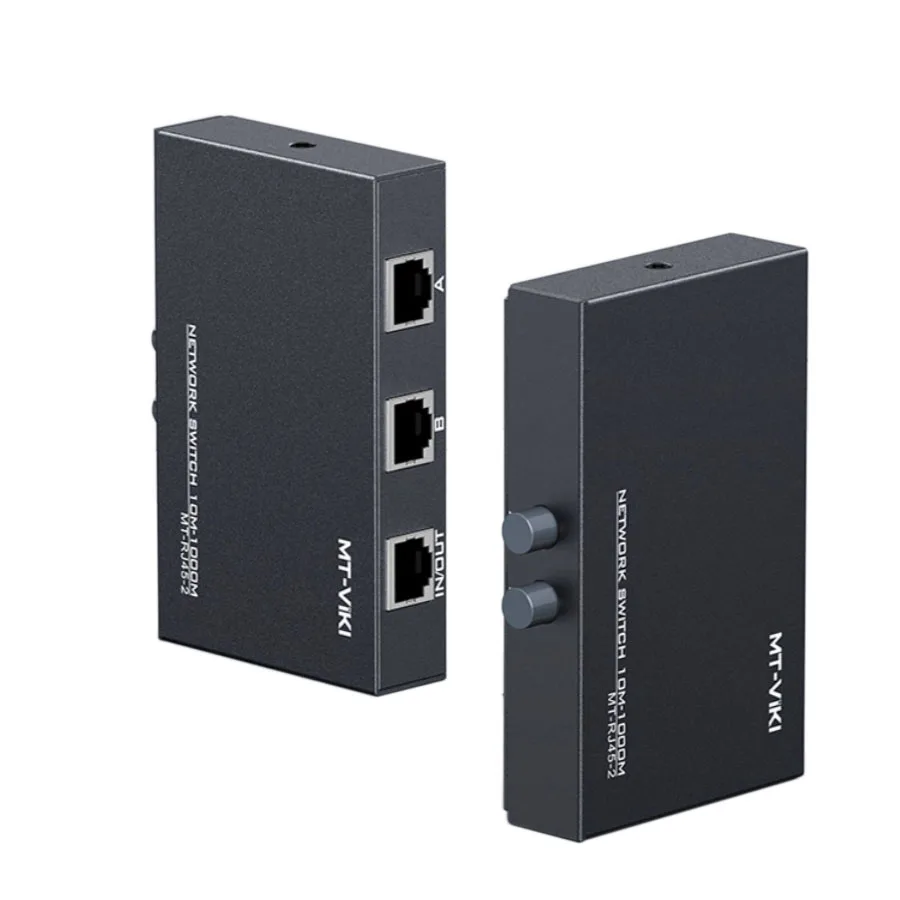 MT-VIKI RJ45 Network Switch 2 in 1 out internal and external network one in two out sharing device MT-RJ45-2