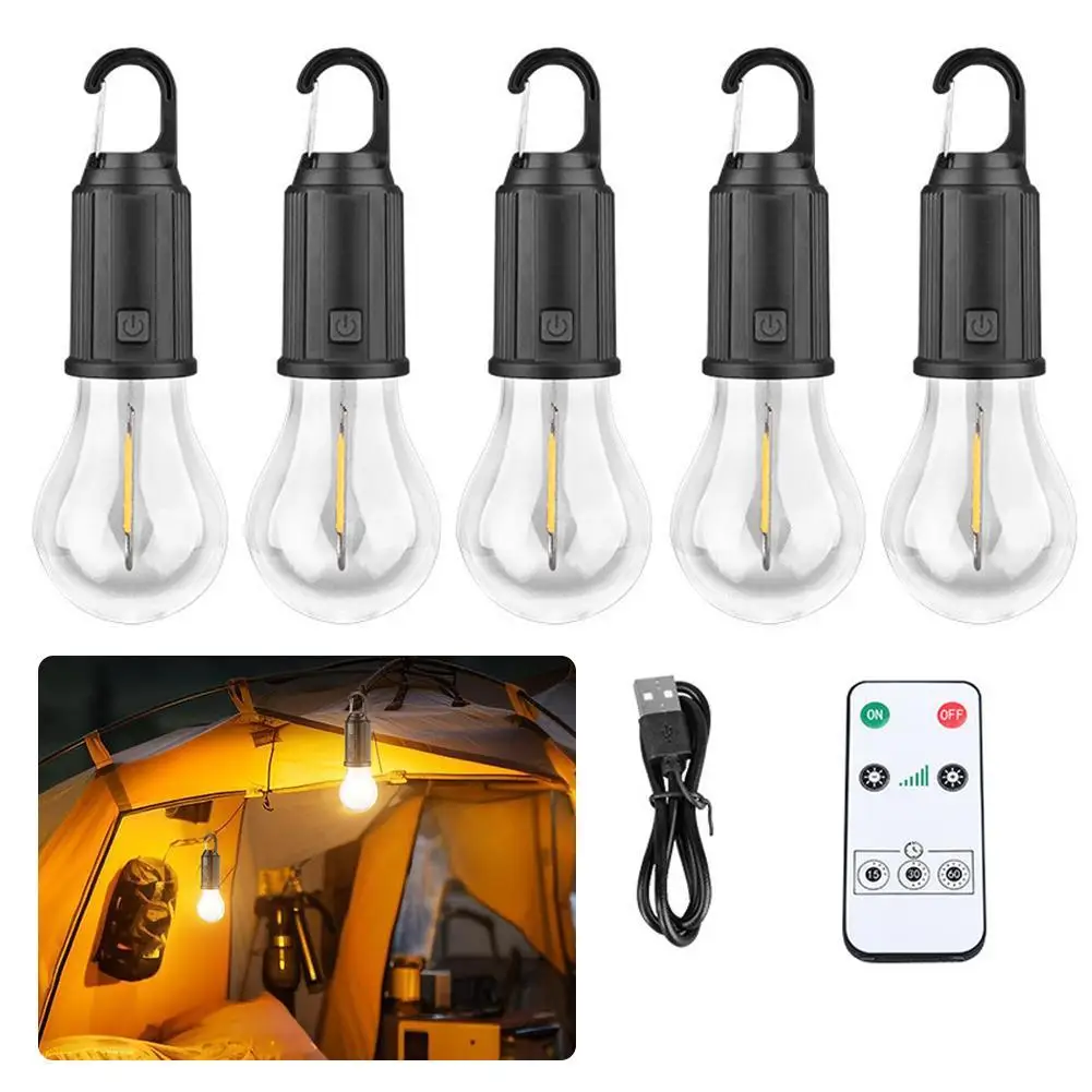 

5 шт. перезаряжаемые светодиодные лампы для кемпинга на солнечной энергии, ночные огни, водонепроницаемые портативные ручные лампы с подключением для улицы