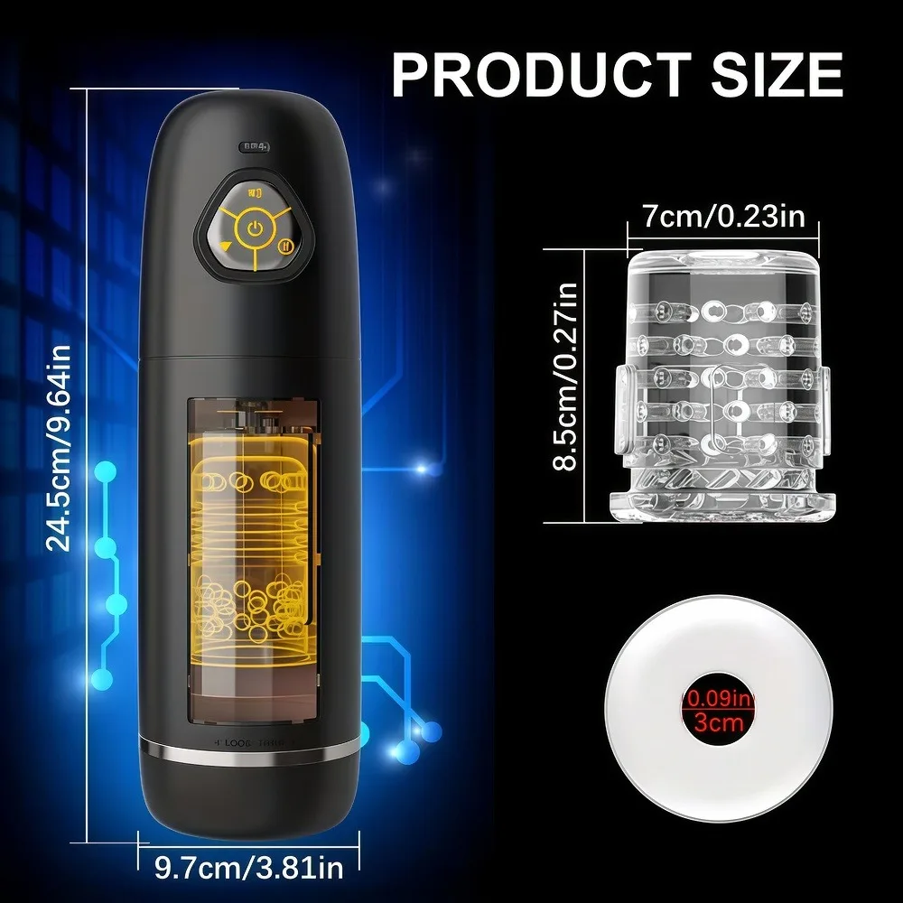 Automatic Telescopic Male Masturbation Cup Rotating Pocket Pussy Vibrators Realistic Vagina Penis Pump Sensation Sex Toys - view 6