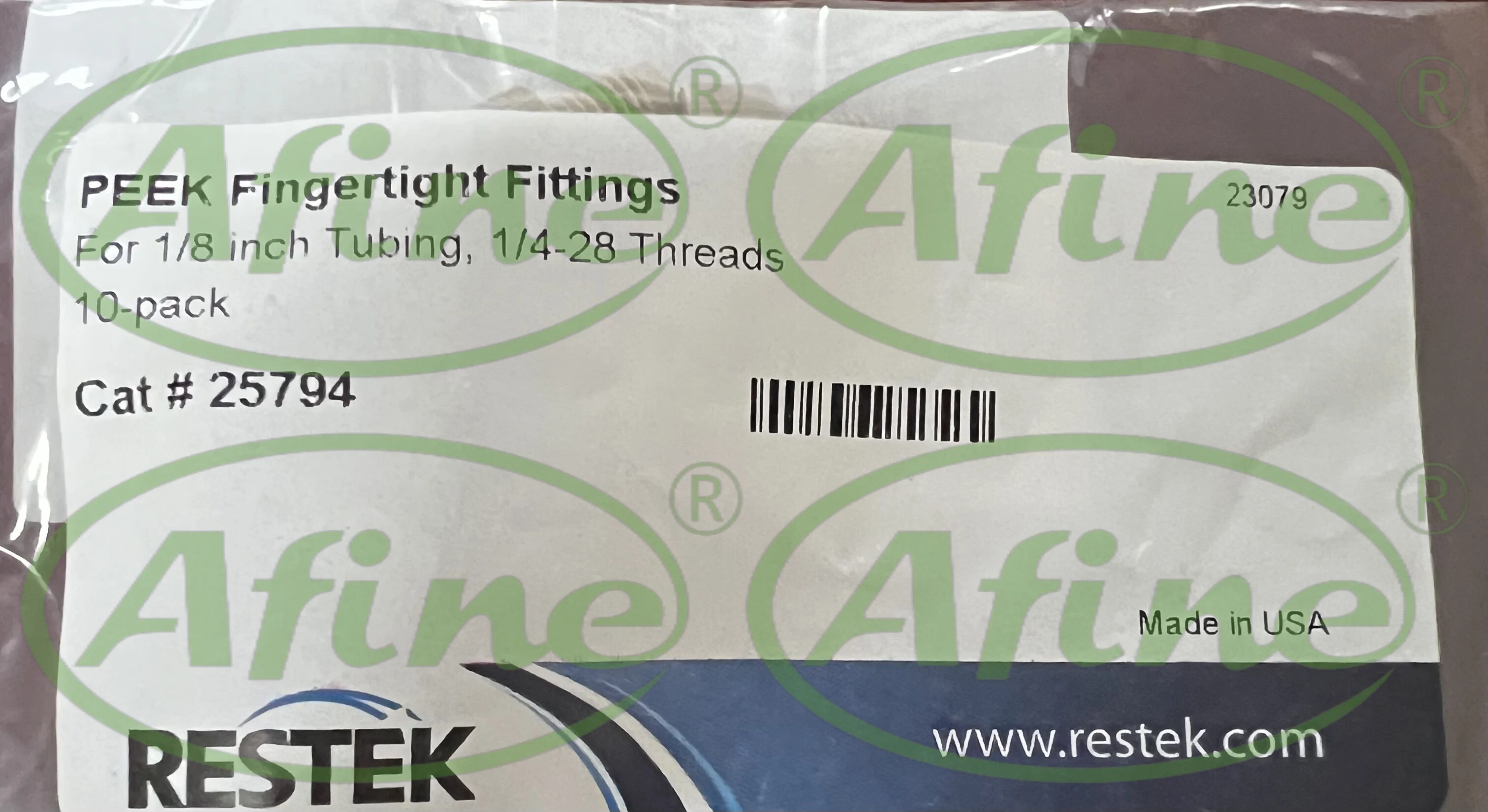 AFINE Restek RT-25794 PEEK Fingertight Fittings, 10/pk