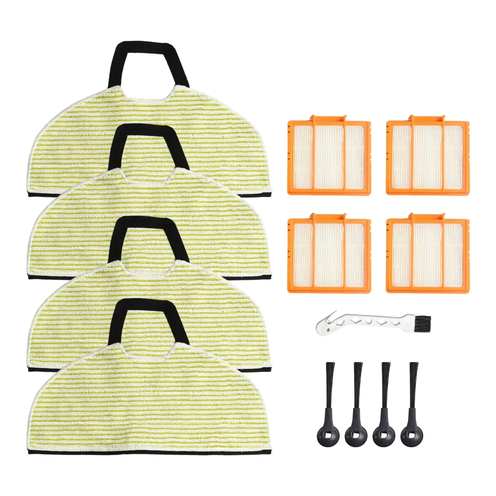 

13 Pieces For Shark RV2410WD/ RV2610WD/ RV2610WA Kit Filter Side Brush Cloth Main Side Brush Primary Filter Mop Cloths Accessory