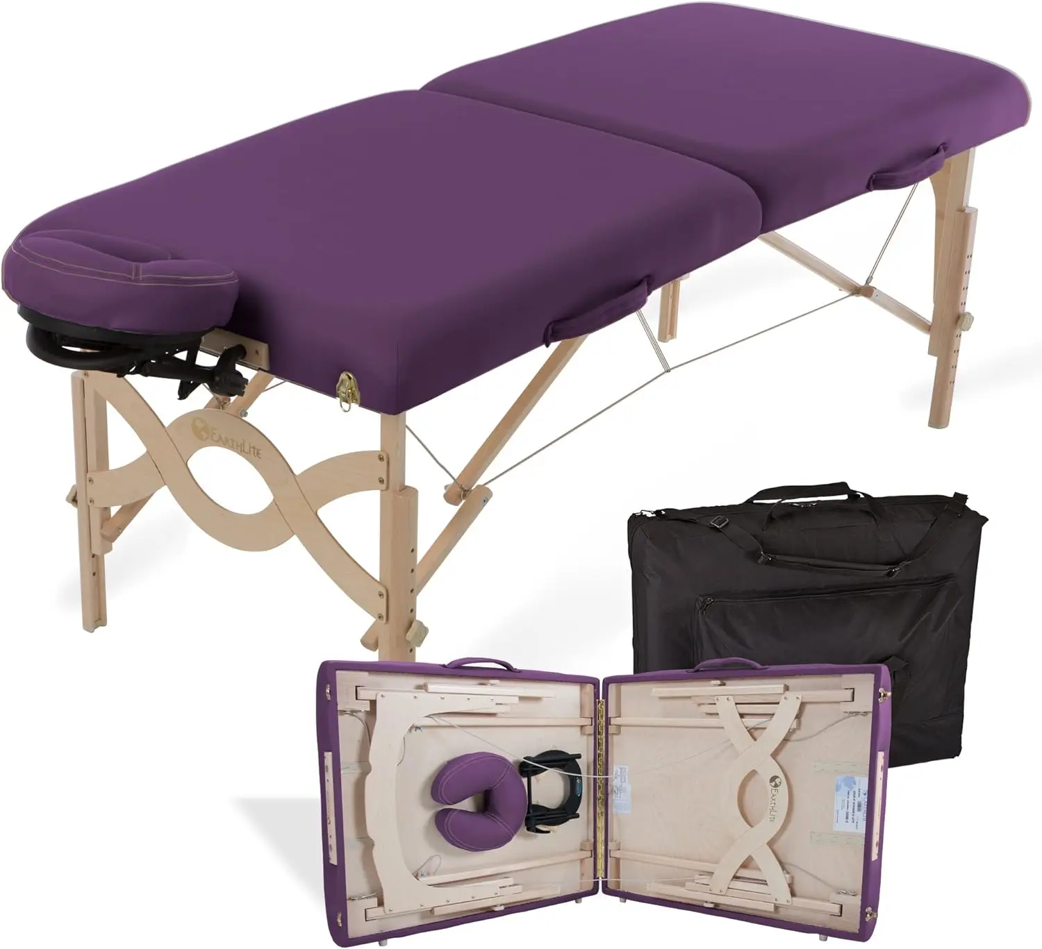 

Portable Massage Table Package , Premium Flex-Rest Face Cradle & Cushion, Carry Case (30”x73”)