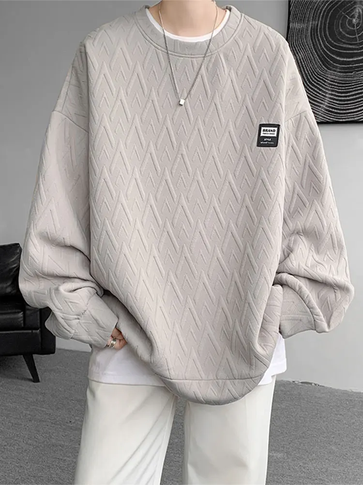 

Удлиненный свитшот для мальчиков: весенне-осенний, повседневный, свободный, удобный, молодежный, модный, брендовый, с круглым вырезом, пуловер-худи