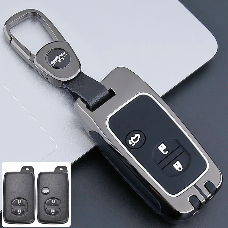 

2 3 Buttons Zinc Alloy +Silicone Full Cover Car Key Case for Toyota Prius 30 Alpha Aqua Land Cruiser Auris for Lexus LC 200