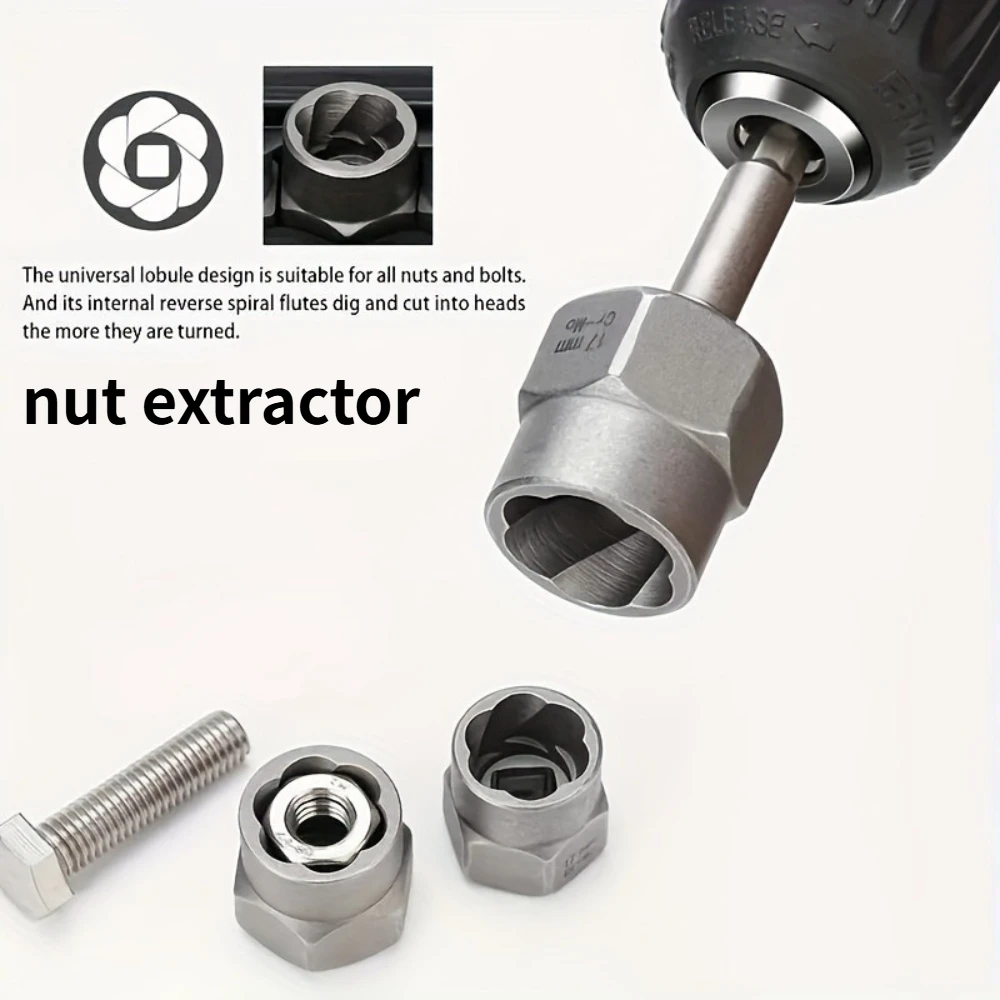 

Heavy Duty 14/6PCS Bolt&Nut Extraction Tool Set Impact Removal Kit With Sturdy Storage Case For Damaged Screws