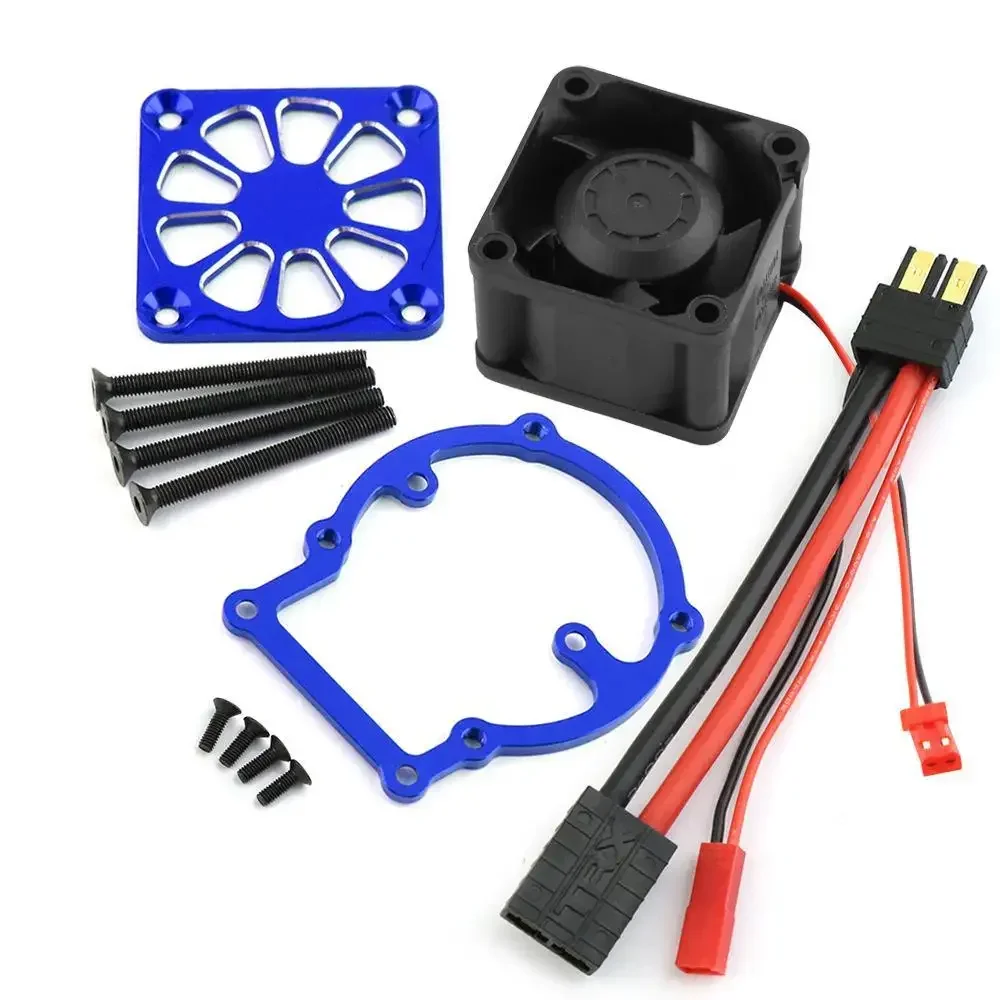 007RC  Metal 3483 Motor Heat Sink Cooling Fan Motor Radiator 3476 3477 For TRAXXAS Sledge 1/8 RC Car Upgrade Parts