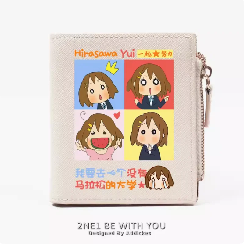 

Anime Hirasawa Yui K-ON！ Fashion Wallet PU Purse Card Coin Zipper Money Bag Cosplay Gift B716