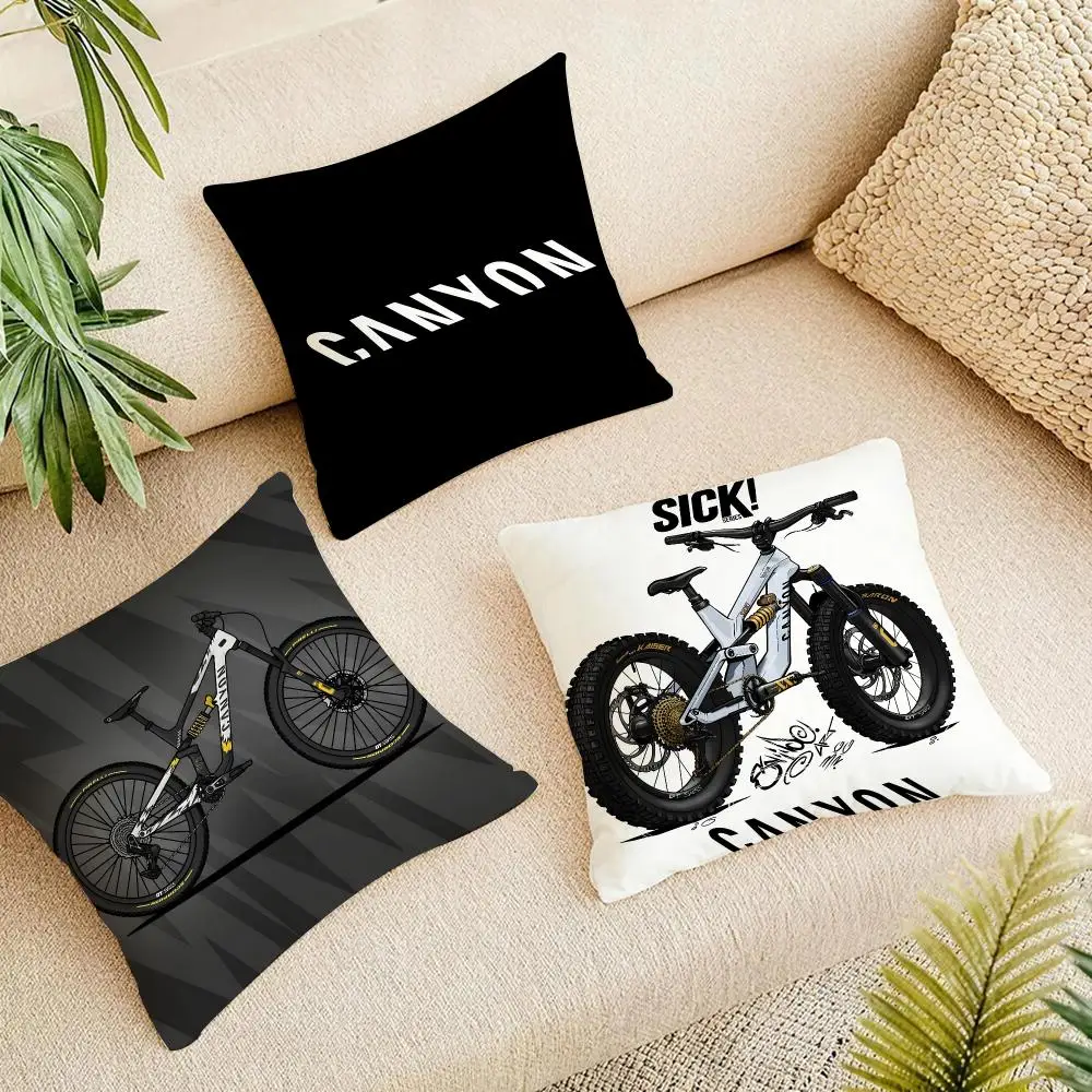 Cool C-Canyons Bicycles Cushion Cover Organic Linen Square Pillow Case Naturally Durable Hypoallergenic Gentle On Sensitive Skin