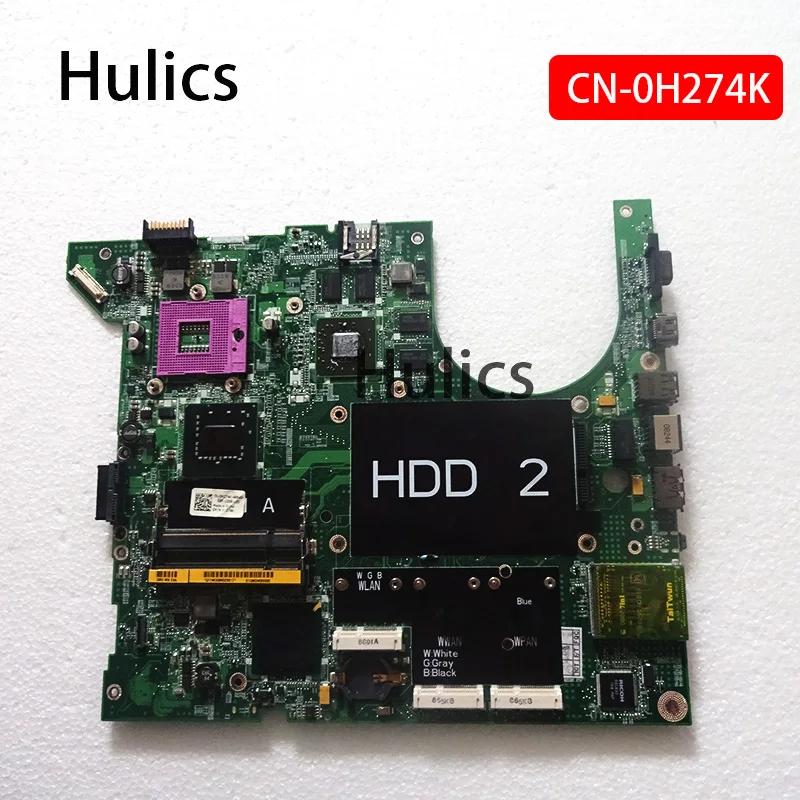 

Hulics Used CN-0H274K Mainboard For Dell Studio 1735 0H274K H274K CN-0NU324 CN-0F238N Laptop Motherboard DDR2 Main Board