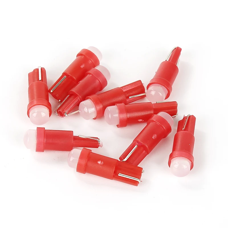 Bombilla LED para coche T5 luces LED W1.2W W3W coche Cob cuña lateral automática tablero indicador lámpara de instrumento bombilla 4014 luces LED