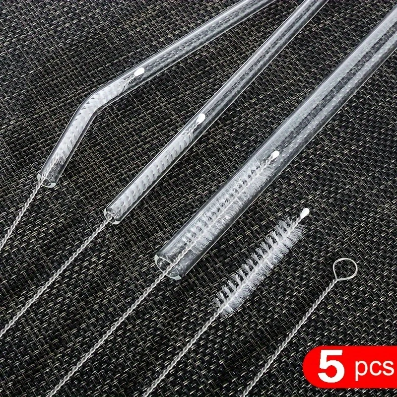 

Soft Bristle Long‑Handled Reusable Straw Brush Flexible Cleaner for Metal Straws Glass Drinking Tubes