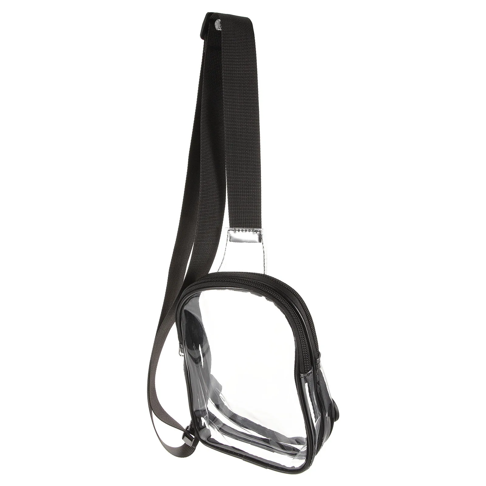 Clear Sling Bag PVC Cloth Running Phone Storage Adjustable Belt Lightweight Portable Crossbody Small Clear Bag for Travel Sports