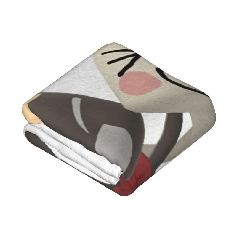 Custom Toro Inoue Cat Blanket Soft Fleece Spring Autumn Warm Flannel Cartoon Animation Throw Blankets for Sofa Car Bedding Quilt