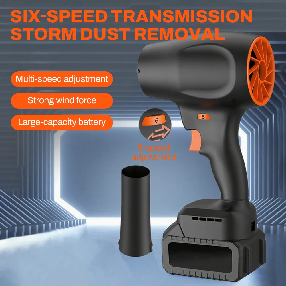 

80MM Turbo Fan Violent Air Gun 500g Thrust Stepless High Power Turbofan Leaf Blower Handheld Jet Fan for Makita 18V-21V Battery