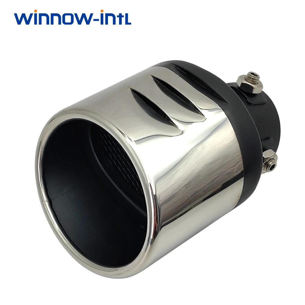 Stainless Steel Pipe Muffler Exhaust System For Automotive Tailpipes Silver Black Colored Muffler Tip For Nissan Sylphy, Corolla