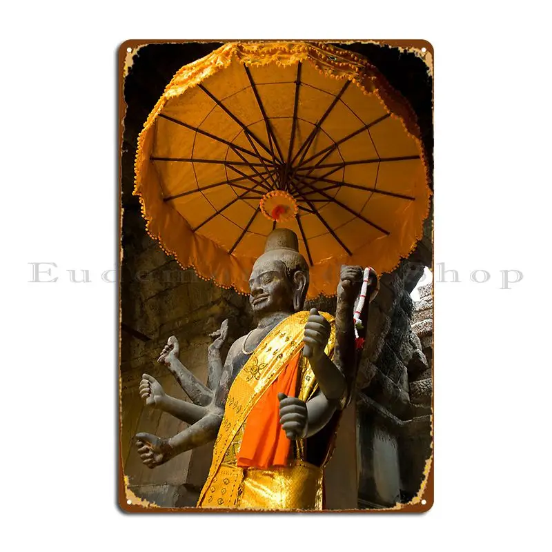 Vishnu Angkor Wat Cambodia Metal Sign Mural Customize Personalized Funny Club Tin Sign Poster
